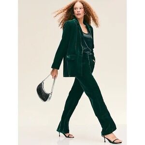 OLD NAVY Dark Green Velvet One-Button Blazer NWT | Medium